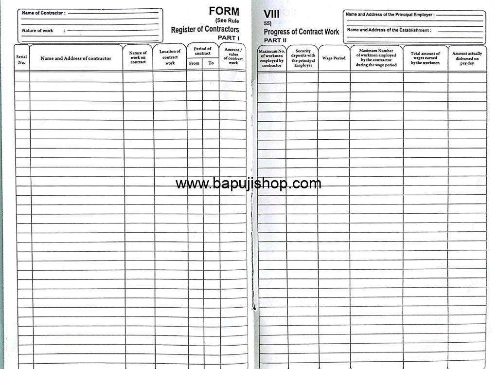 Register of Contractors