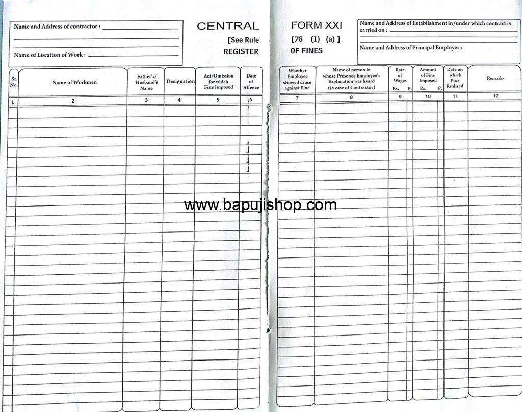 fine register format
