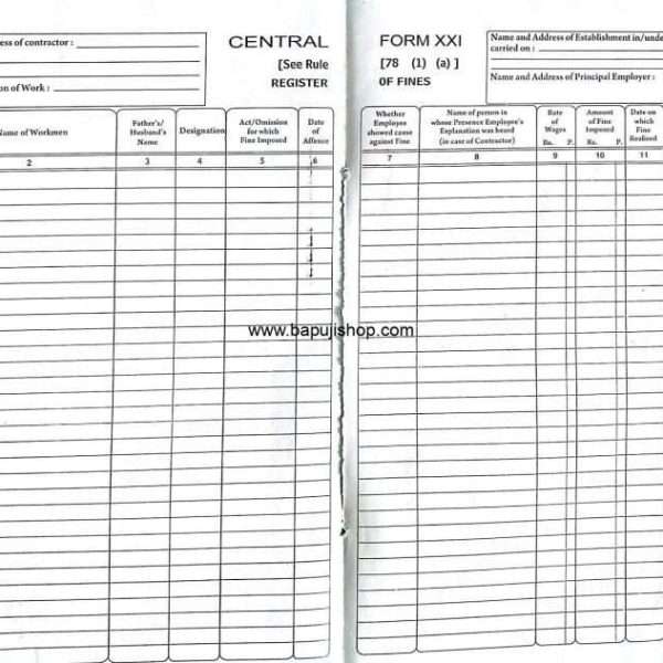 fine register format