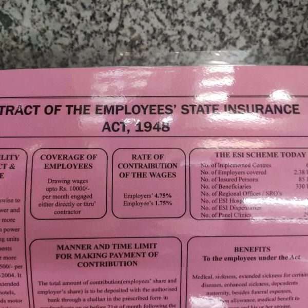 Abstract of employees state insurance act 1948