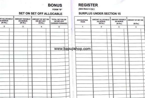 Bonus B Register