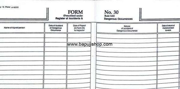 accident register form 30