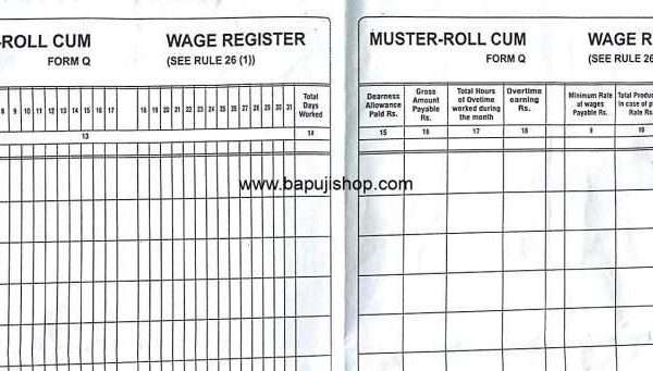 Form q attendance register