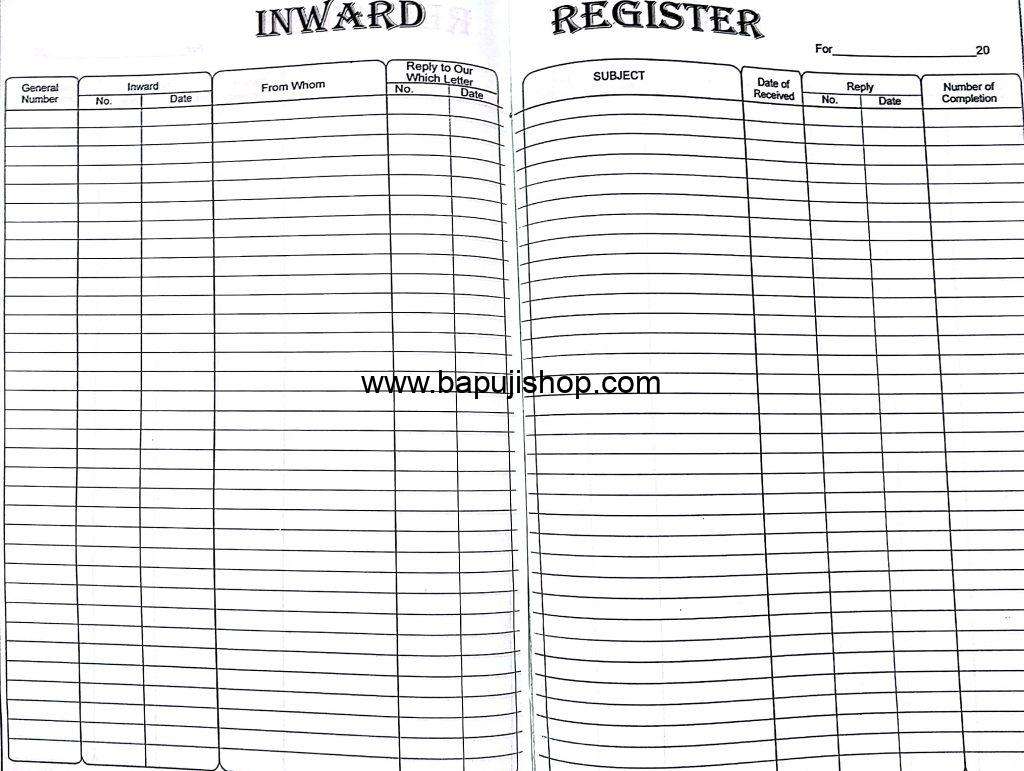 letter register format
