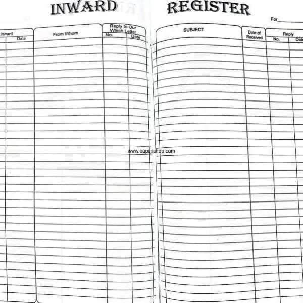 letter register format
