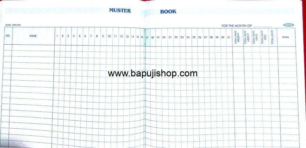 muster book