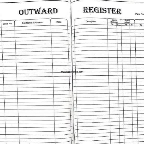 letter dispatch register format