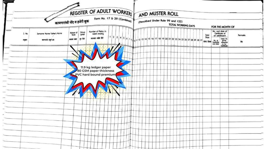 Form 17 Muster roll