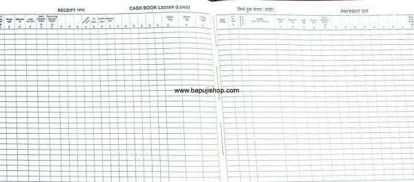 Cash book ledger