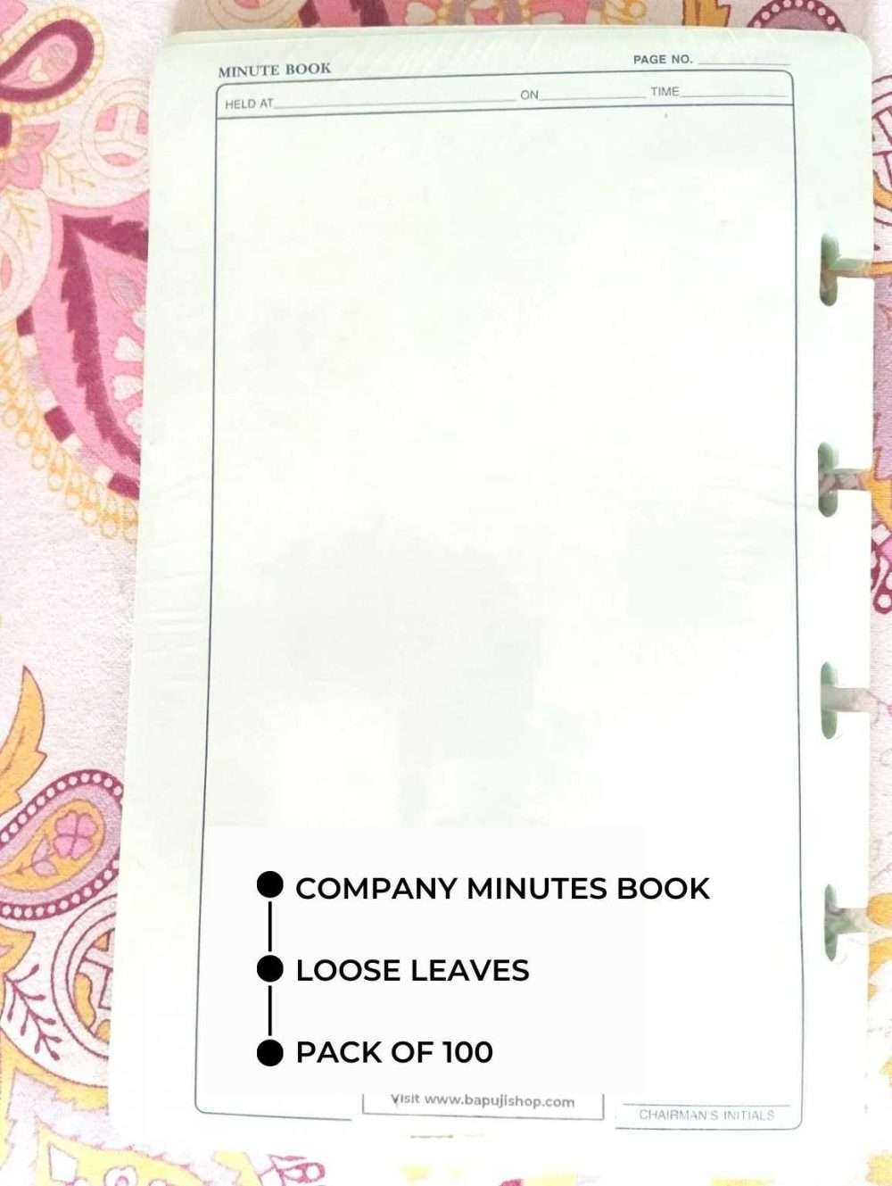 minutes book