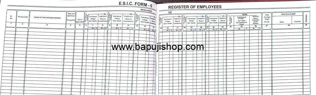 Esi Form 6 format