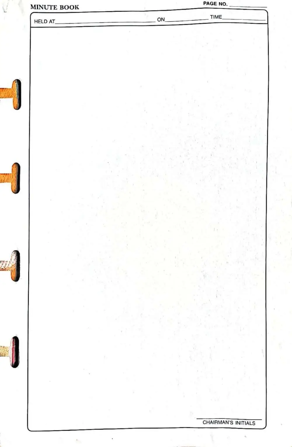 minutes book