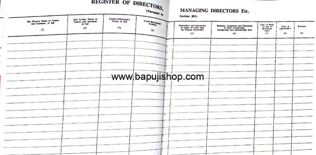 register of directors and key managerial personnel
