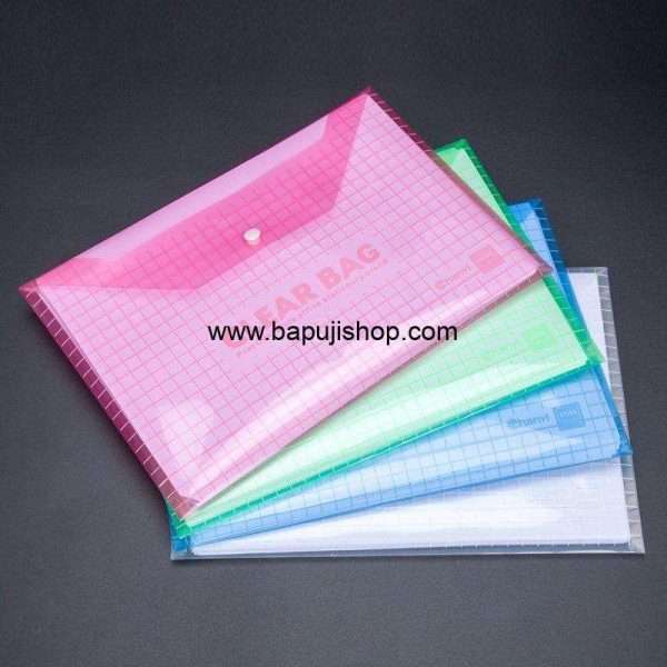 File folder plastic button