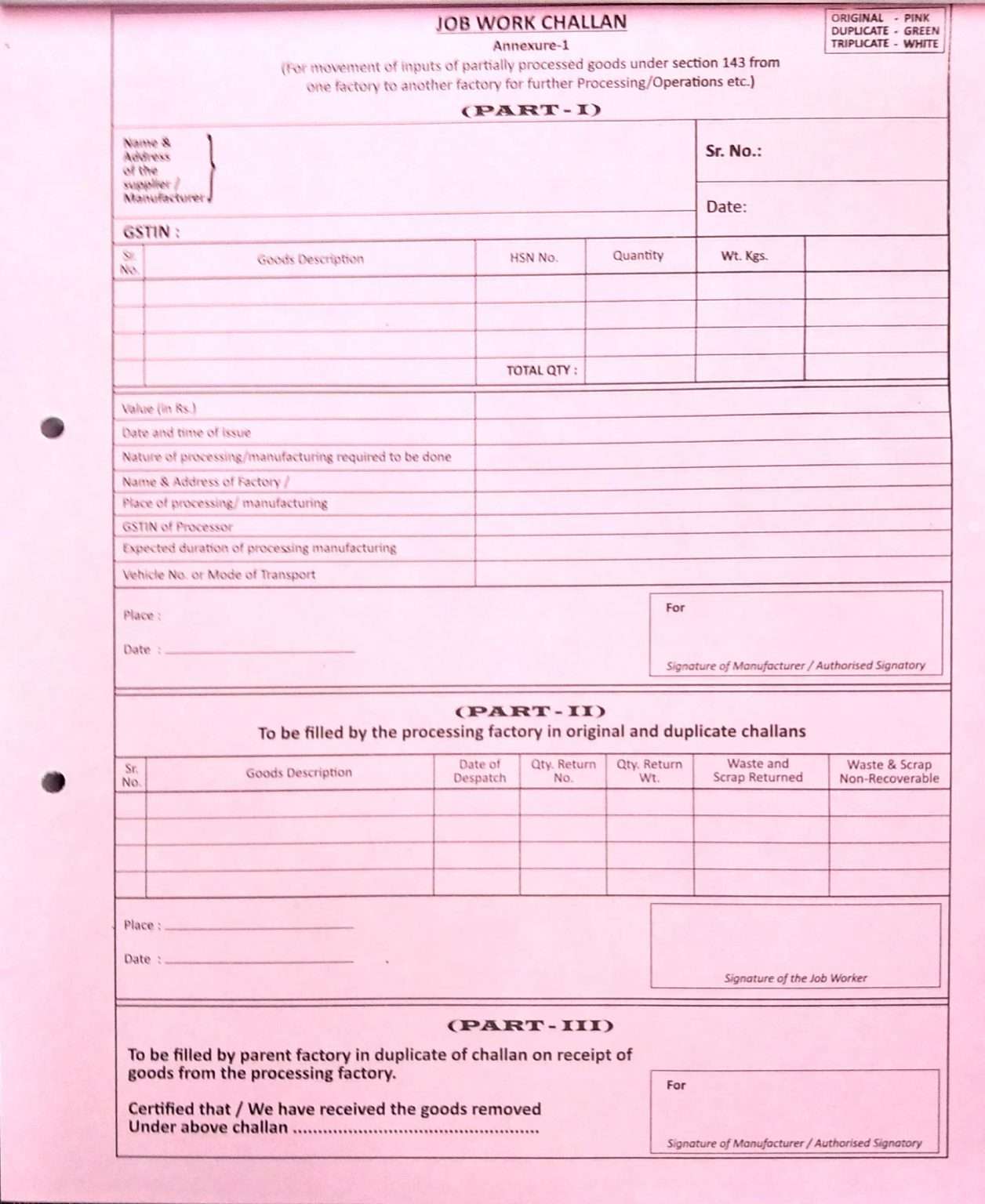 Delivery challan under GST in Mumbai