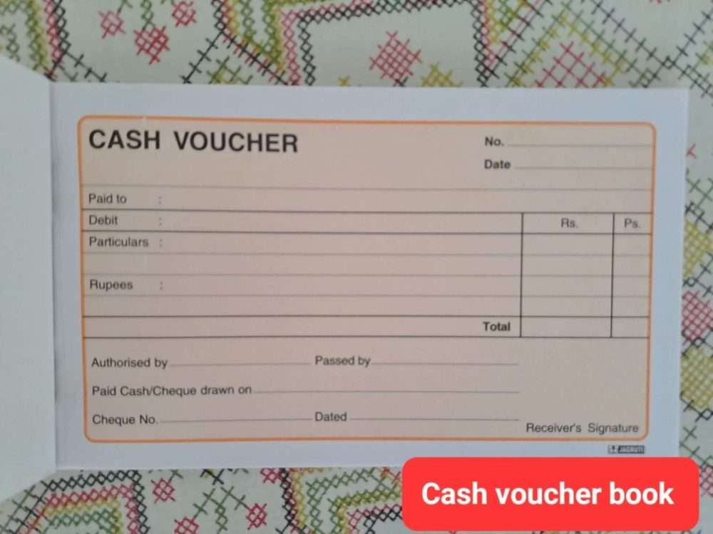 cash voucher book