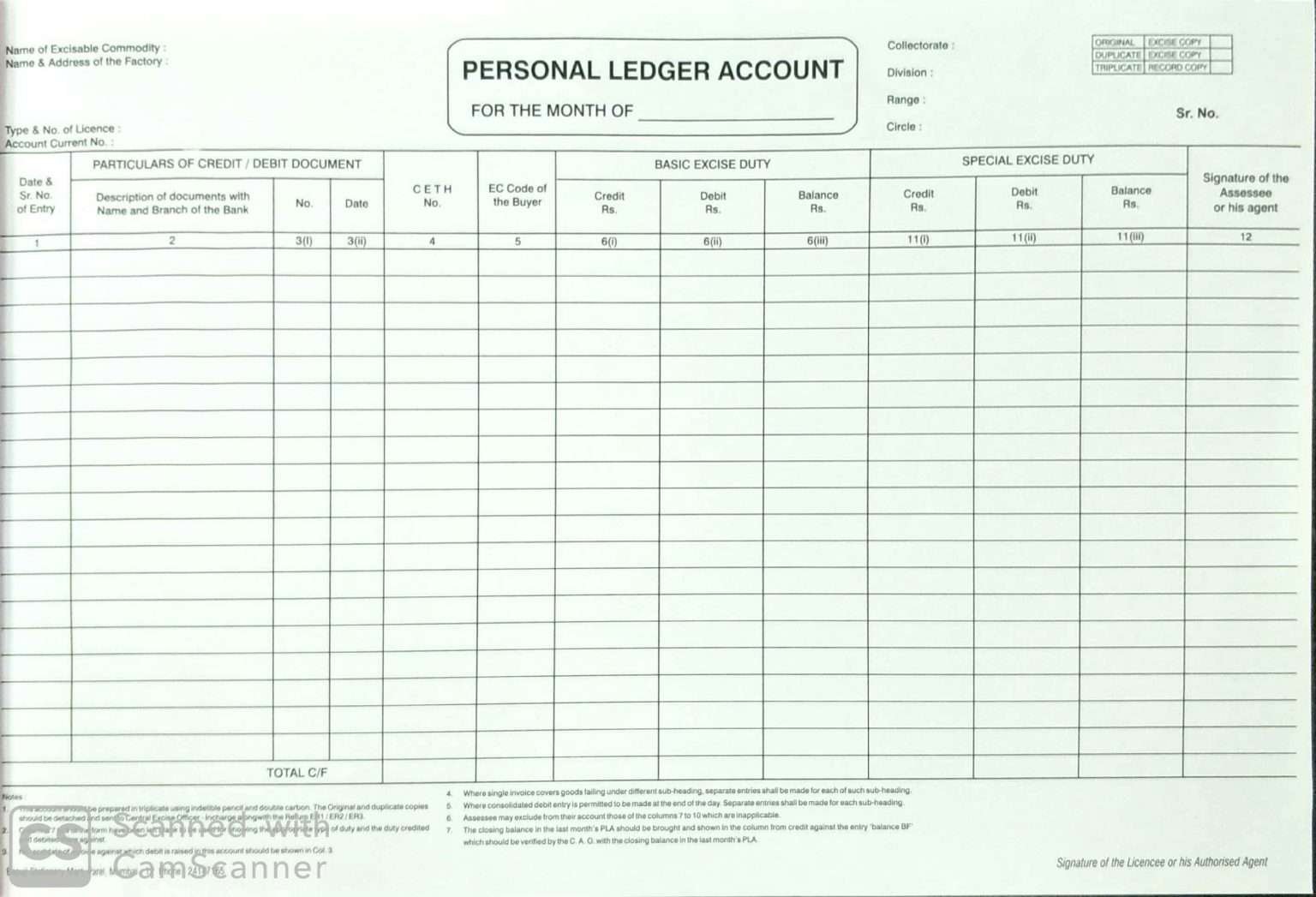 Personal Ledger account registe Bapuji Stationery Mart(since 1945)