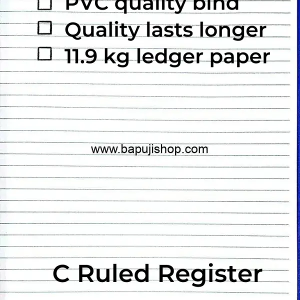 c ruled register format in Mumbai