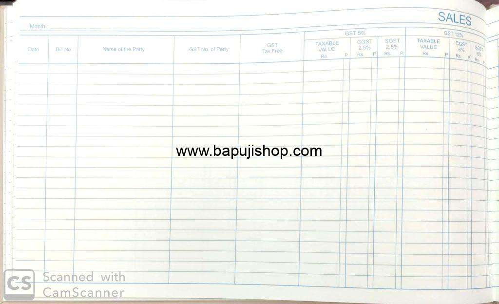 GST sales register