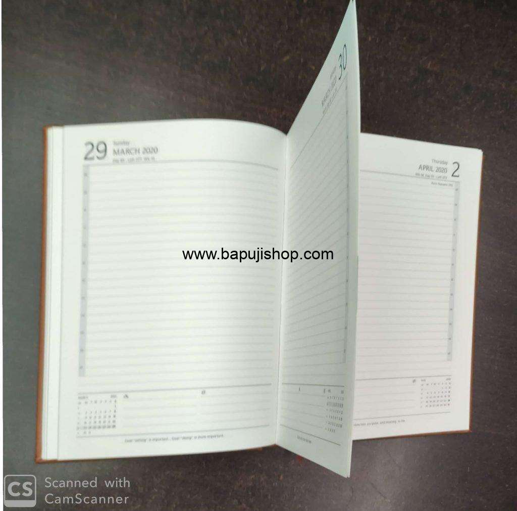 Diary 2020 Big Number 808 Rs.540 Orange brown Anupam 1 under Social Stationery - Image 4