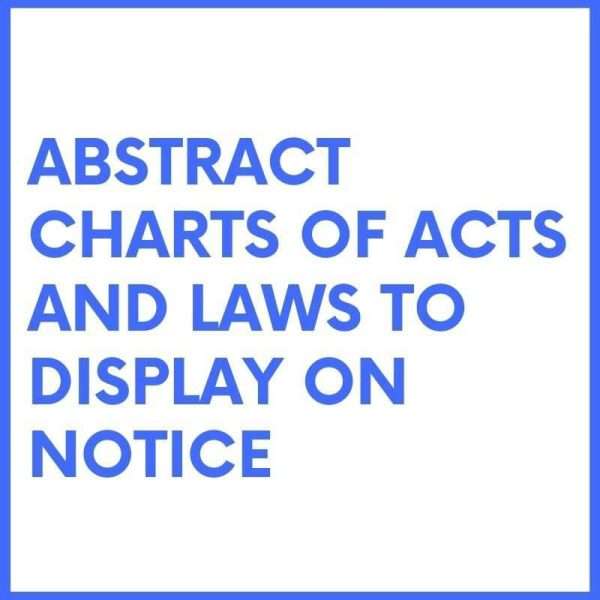 Abstracts to be displayed under various labour laws