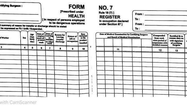 Form 7 health register in Mumbai